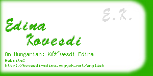 edina kovesdi business card